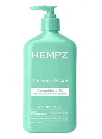 Молочко для тіла "Огірок, алое, цераміди + В3" Hempz Cucumber & Aloe Herbal Body Moisturizer 500 мл