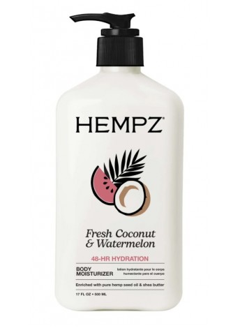 Зволожуюче молочко для тіла "Кокос-Кавун" Hempz Fresh Coconut & Watermelon Herbal Body Moisturizer 500 мл