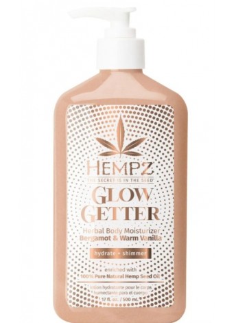 Молочко для тіла з шиммером "Бергамот та Тепла Ваніль" Hempz Glow Getter Shimmer Herbal Body Moisturizer Bergamot & Warm Vanilla