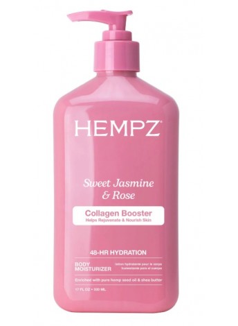 Зволожуюче молочко для тіла «Солодкий жасмин-Роза» з колагеном Hempz Sweet Jasmine & Rose Herbal Body Moisturizer 500 мл