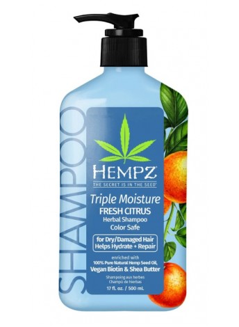 Шампунь з потрійним зволоженням Hempz Triple Moisture Fresh Citrus Herbal Shampoo 500 мл