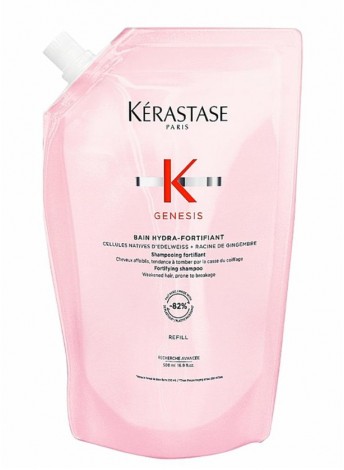 Шампунь для ослабленого волосся схильного до випадіння ЗАПАСКА KERASTASE Genesis Bain Hydra-Fortifiant Shampoo Refil 500 мл
