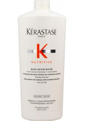 Інтенсивний живильний шампунь KERASTASE Nutritive Bain Riche 1000 мл Інтенсивний живильний шампунь KERASTASE Nutritive Bain Riche 1000 мл