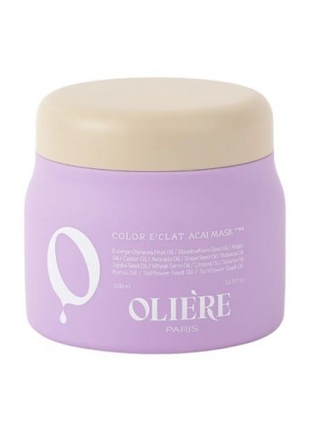 Маска для нейтралізації жовтих та помаранчевих відтінків волосся Oliere Paris Acai Hair Mask 500 мл