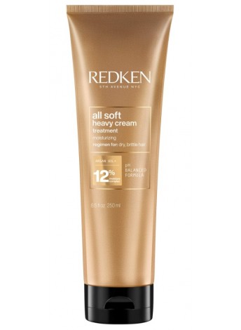 Маска для глибокого зволоження сухого та тьмяного волосся Redken All Soft Heavy Cream Super Treatment Mask 250 мл