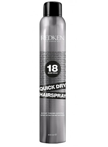 Лак для волосся сильної фіксації для завершення укладання 18 Redken Styling Quick Dry Hairspray 400 мл