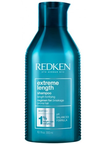 Шампунь з біотином для зміцнення довгого волосся Redken Extreme Length Shampoo 300 мл