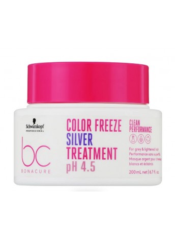 Маска для нейтралізації небажаної жовтизни волосся Schwarzkopf BC Bonacure Color Freeze Silver Treatment pH 4.5 