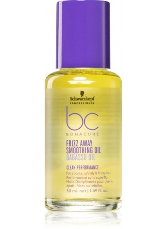 Олія для гладкості жорсткого, неслухняного волосся - Schwarzkopf BC Bonacure Frizz Away Smoothing Oil 50 мл