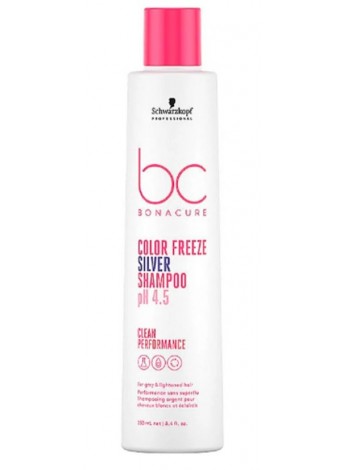 Шампунь для нейтралізації жовтизни волосся Schwarzkopf BC Сolor Freeze Silver Shampoo 250 мл