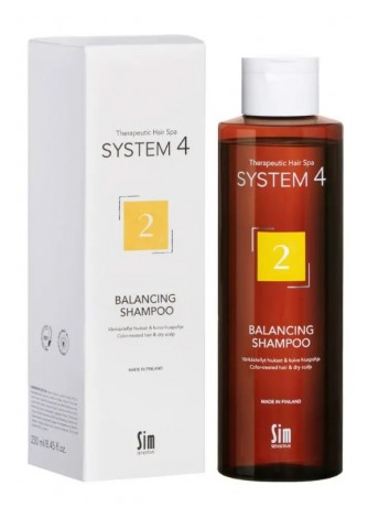 Шампунь №2 для сухого, фарбованого і пошкодженого волосся System 4 Sim Sensitive Climbazole Shampoo 2, 250 мл