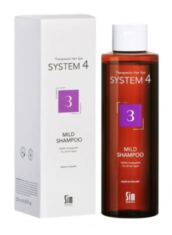 Шампунь №3 для профілактичного застосування для всіх типів волосся - System 4 Sim Sensitive Mild Shampoo 3, 250 мл