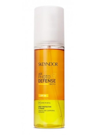 Захисний двофазний спрей для тіла Skeyndor Age Photo Defense Body Protective B-Phase SPF 50+, 200 мл Захисний двофазний спрей для тіла Skeyndor Age Photo Defense Body Protective B-Phase SPF 50+, 200 мл