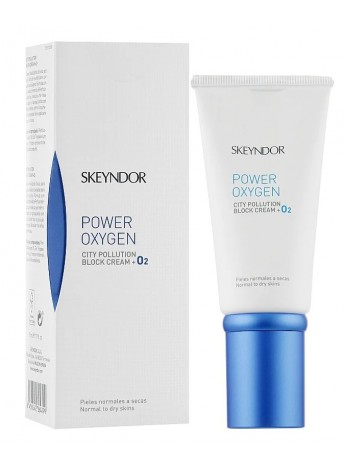 Кисневий детокс крем для сухої та нормальної шкіри Skeyndor Power Oxygen City Pollution Block Cream + O2, 50 мл